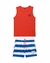 Conjunto regata vermelho onda marinha ❤️