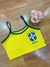 Top cropped do Brasil - malha suplex