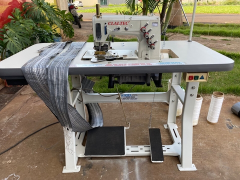 Maquina Costurar Cortina Aviario Barra Lona Aviario Claltec CLA6900HDX Completa Com Garantia e NFe