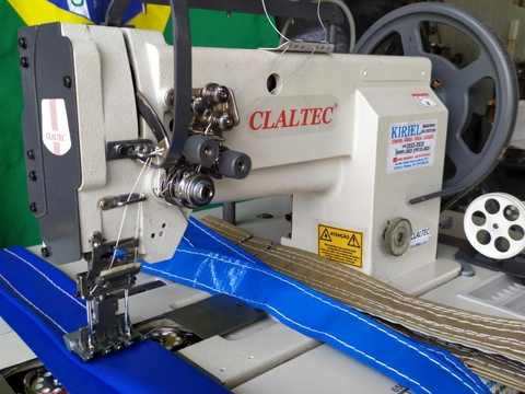 Máquina de costura bainha bordas barra lona vinil CLALTEC CLA-28BLA-10-3
