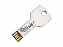 Pen drive alumínio formato chave personalizado na internet