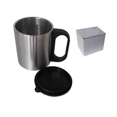 Caneca de inox 180ml com personalização de logo a laser - comprar online