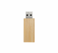 Pen drive de bambu com tampa de imã personalizado na internet