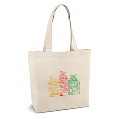 Sacola personalizada confeccionada em algodão canvas com bolso interior