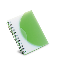 Imagem do Caderno A7 capa em pvc rigido e espiral personalizado com seu logo e com 80 folhas