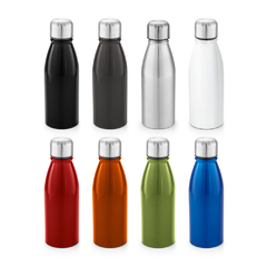 Squeeze em alumínio com tampa em aço inox e capacidade até 500 ml. - comprar online