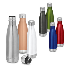 Squeeze Garrafa térmica em aço inox com parede dupla e tampa com sistema de vácuo. Capacidade até 510 ml personalizada com seu logo