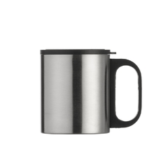 Caneca de inox com tampa 180 ml e personalizada - Mkt Brindes Personalizados 