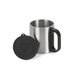 Caneca de inox 180ml com personalização de logo a laser