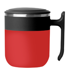 Imagem do Caneca plástica com parte interna inox com tampa e personalizada de 300 ml.