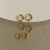 BRINCO TRIO ARGOLA QUADRADA CENTRO REDONDO DOURADO