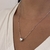 COLAR CORAÇÃO LISO RÓDIO BRANCO - comprar online