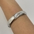 BRACELETE LISO ARREDONDADO ABRE E FECHA RÓDIO BRANCO - comprar online