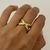 ANEL X LISO DOURADO - AJUSTÁVEL - comprar online