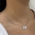 COLAR MENINA COM CORAÇÃO CRAVEJADO RÓDIO BRANCO - comprar online