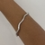 BRACELETE ONDULADO FECHO CLICK RÓDIO BRANCO - comprar online