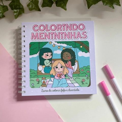 Livro de Colorir Colorindo Menininhas - 18x18cm