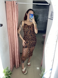 Vestido tule animal print