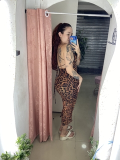 Vestido tule animal print - comprar online