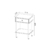 Mesa De Luz Melamina/Hierro 1 Cajón Pack X 2