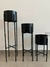 Porta Maceta Hierro/Chapa Redondo 80,60,40 Cm Pack X 3 - Janu Home