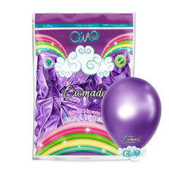 Imagen de Bolsa de 50 globos látex de 12 pulgadas #12 (Efecto Cromado)