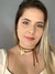 Choker Camélia Dourada Marrom