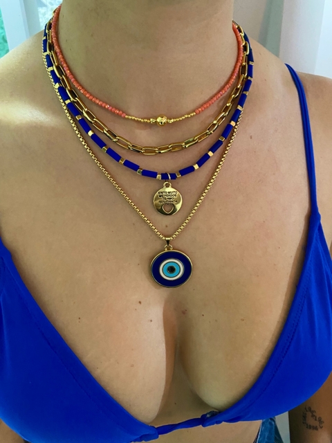 Kit de Colar Liz Azul Royal