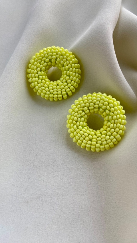 Brinco Guarujá Amarelo Neon Pastel