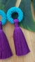 Brinco Maresias Roxo e Turquesa - comprar online