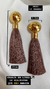 Brinco Bahia Dourado Marrom 2 em 1 - comprar online