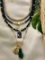 Kit de Colar Fani Azul Marinho e Verde Militar