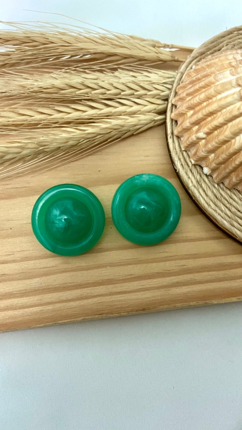 Brinco Botão Verde