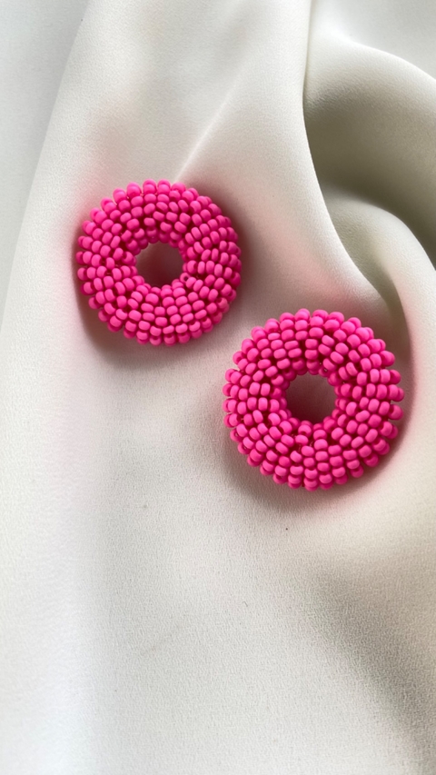 Brinco Guarujá Rosa Neon Pastel