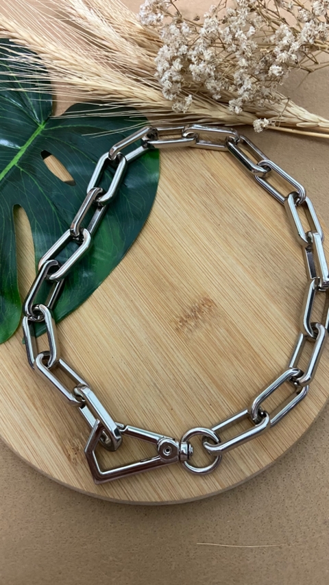 Colar Elos Prateado