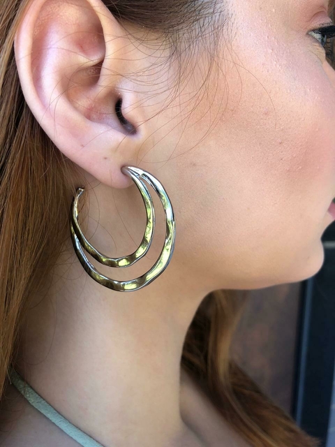 Argola Dupla Prateada