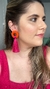 Brinco Maresias Laranja e Rosa - Tatiana Vaz Acessórios