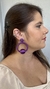 Brinco Ilha Bela Roxo - Tatiana Vaz Acessórios