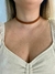 Colar 2 em 1 Leandra Dourado Couro Marrom