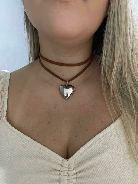 Colar 2 em 1 Jack Prateado e Marrom