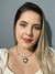 Colar 2 em 1 Jack Prateado e Bege - Tatiana Vaz Acessórios