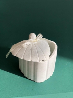 Alhajero tapa corazón / blanco y gris - comprar online