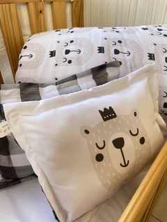 Acolchado + almohadas / blanco y negro - comprar online