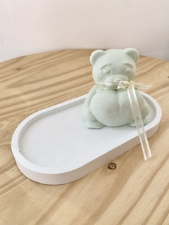 Bandeja y Oso Deco - verde y blanco