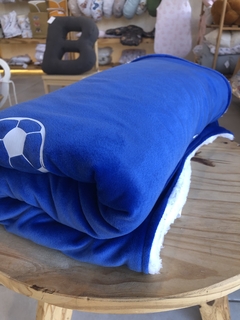 Manta XL de polar y corderito - azul - Algo de Mi - Bebés