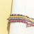 Conjunto com 4 Pulseiras de Bolinhas - Amarelo, Lilás e Rosa - comprar online