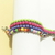 Conjunto com 4 Pulseiras de Bolinhas - Roxo, Rosa e Verde - comprar online