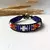 Pulseira Chan Luu Azul com Branco Vermelho e Caramelo