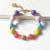 Pulseira de Bolas Coloridas de Resina