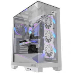 Gabinete Gamer Pcyes Forcefield Dome White Ghost *Sem Fan Led* - ATX, Micro-ATX e Mini-ITX